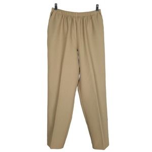 Alfred Dunner Grandma Coastal Tan Straight Leg Pants